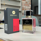 Mira Max Crystal perfume bottle and packaging on a table