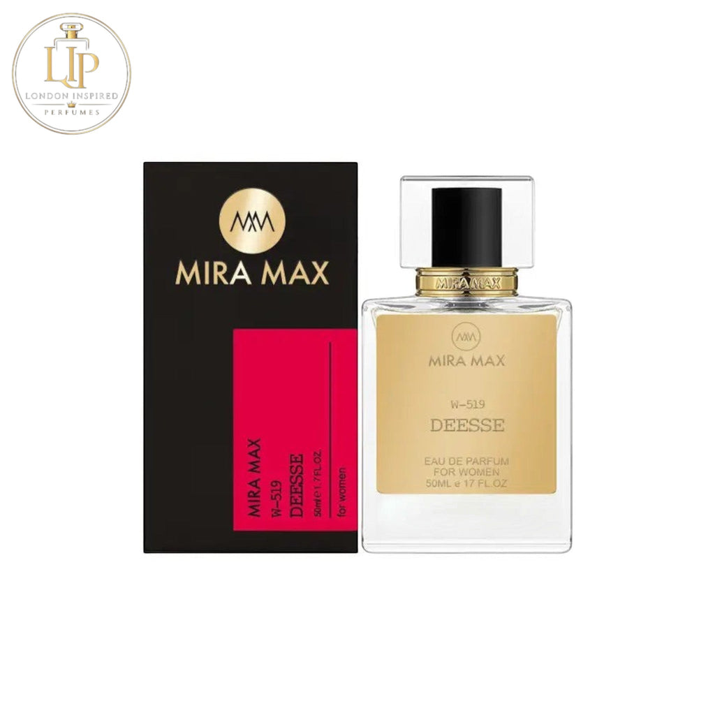 Mira Max perfume bottle and packaging on a white background