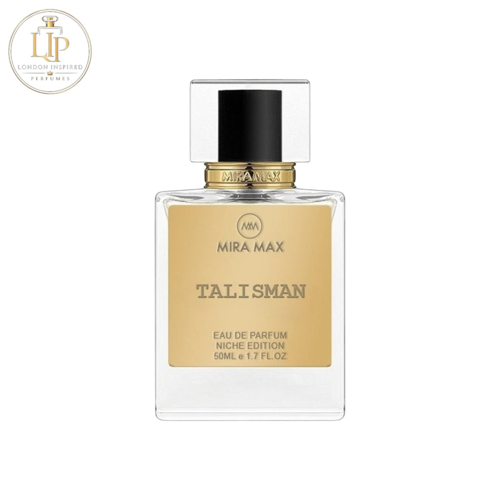 TALISMAN Mira Max Eau de Parfum, 50ml bottle with gold label and black cap.
