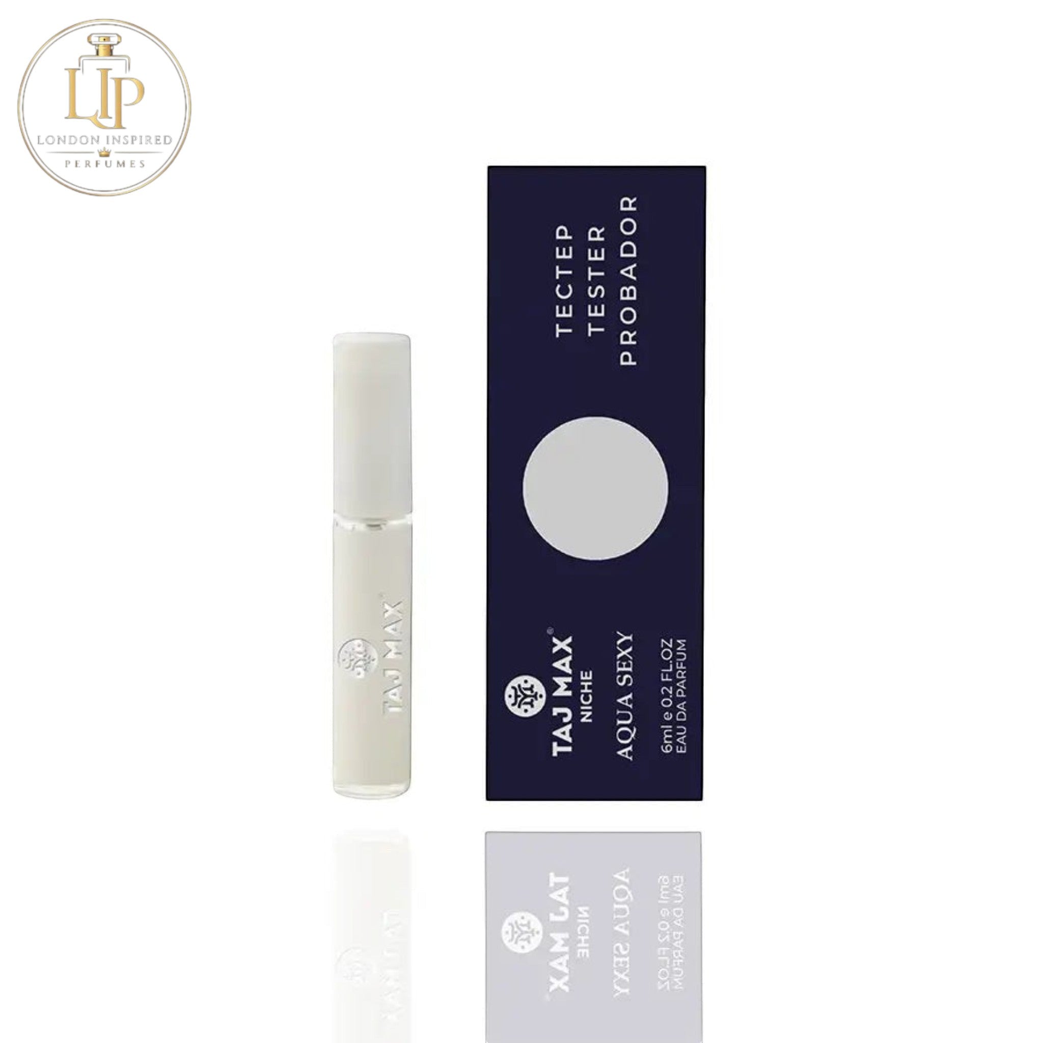 Taj Max perfume bottle and packaging on a white background