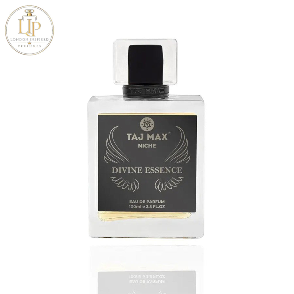 Taj Max Divine Essence perfume bottle on a white background
