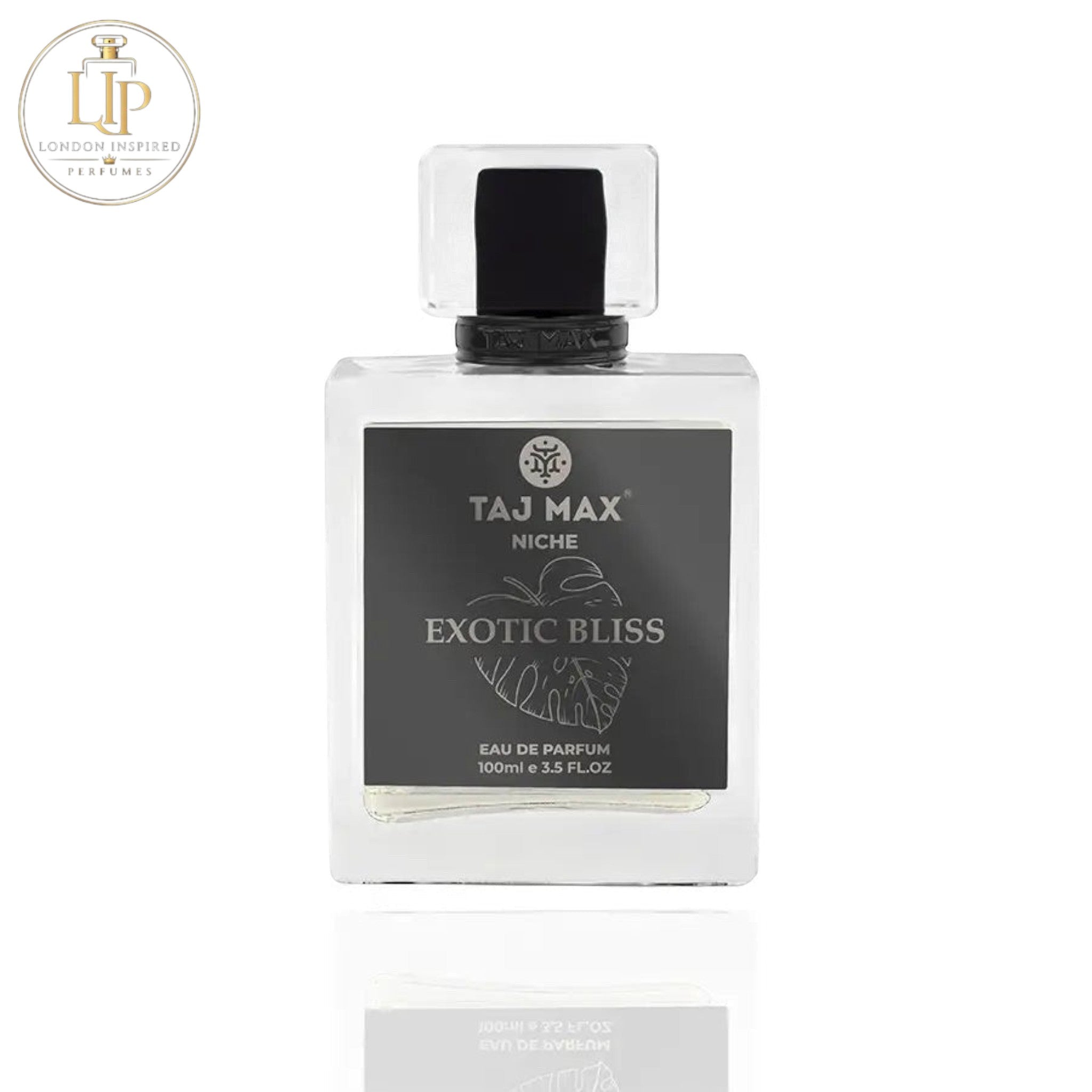Taj Max Exotic Bliss  perfume bottle on a white background