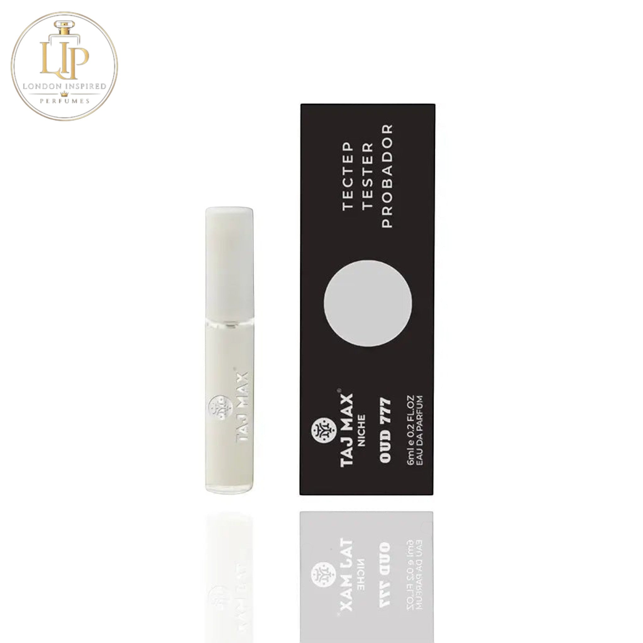 Taj Max perfume bottle and packaging on a white background