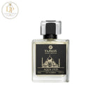 London Inspired Perfumes TAJ Max AQUA OUD Eau de Parfum 100ml bottle with ornate red box. Unisex woody leather fragrance.