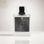 London Inspired Perfumes TAJ MAX AQUA SEXY Eau de Parfum 100ml bottle with a black cap and a dark grey label.