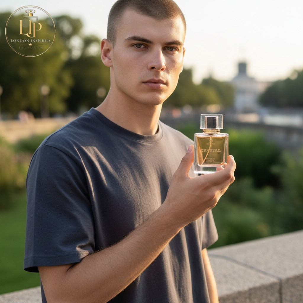 London Inspired Perfumes CRYSTAL Mira Max 50ml Eau de Parfum for Women, floral scent with notes of yuzu, pomegranate, magnolia, peony, lotus, ambergris, mahogany, and musk.