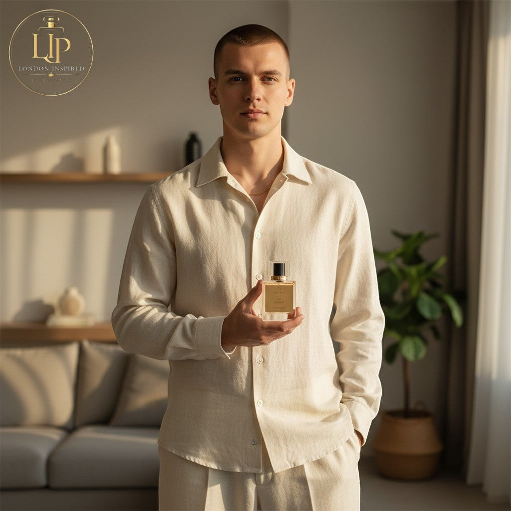 London Inspired Perfumes DÉESSE MIRA MAX Eau de Parfum for women, 50ml bottle with gold label and black cap.