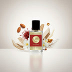 Jeanmishel 141 eau de parfum for woman, a luxurious oriental floral fragrance with saffron, jasmine, amberwood, and musk notes.
