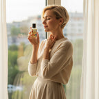 Jeanmishel 153 for women eau de parfum with a colorful abstract label, inspired by Sorbetto Rosso.