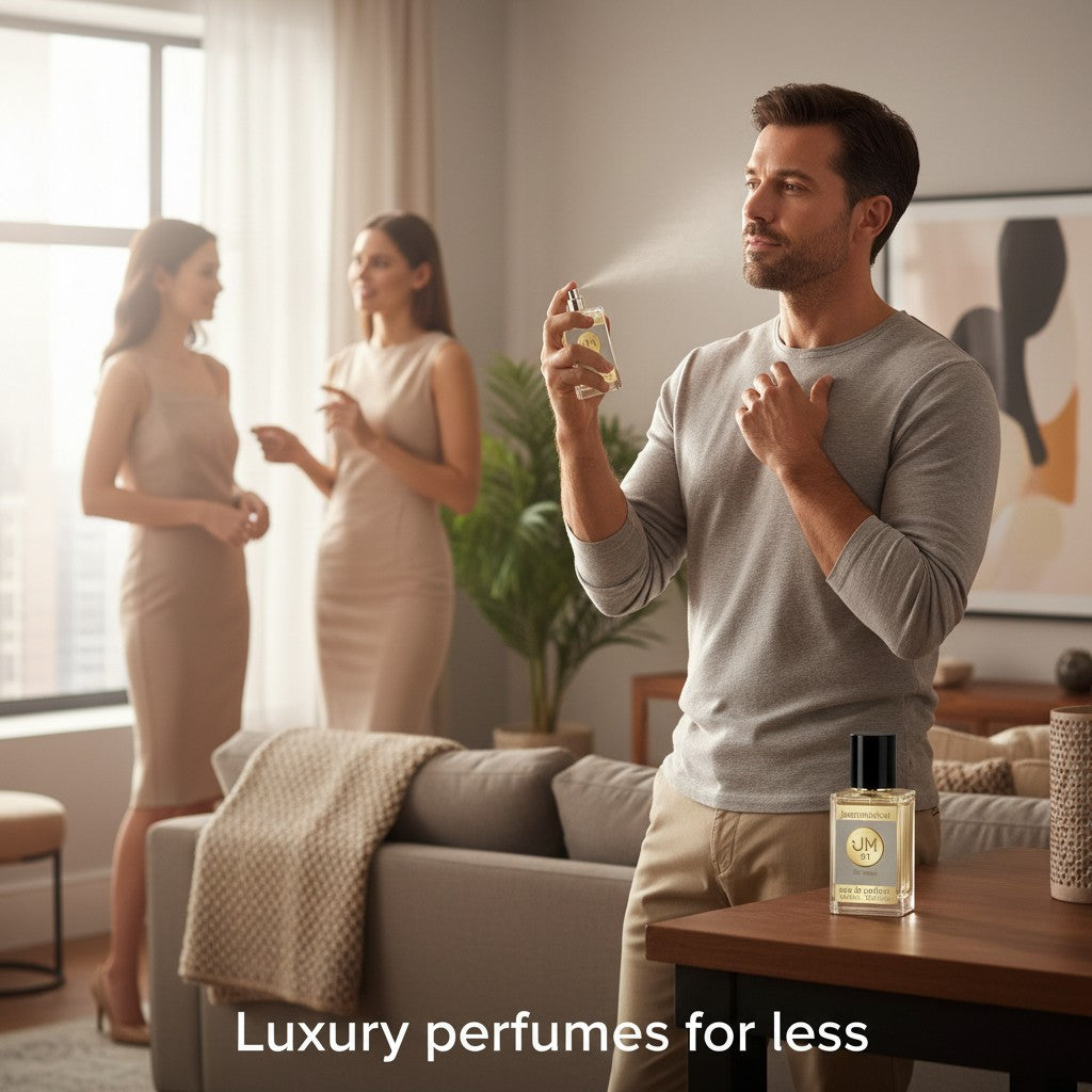 London Inspired Perfumes Jeanmishel Ninety-One eau de parfum for men, 60ml. Oriental fragrance with lemon, pink pepper, lavender, amber, tonka bean, and vanilla notes.