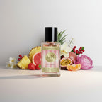 Jeanmishel JM 129 for woman eau de parfum, fruity floral scent with pineapple, passionfruit, vanilla orchid, and peony notes.