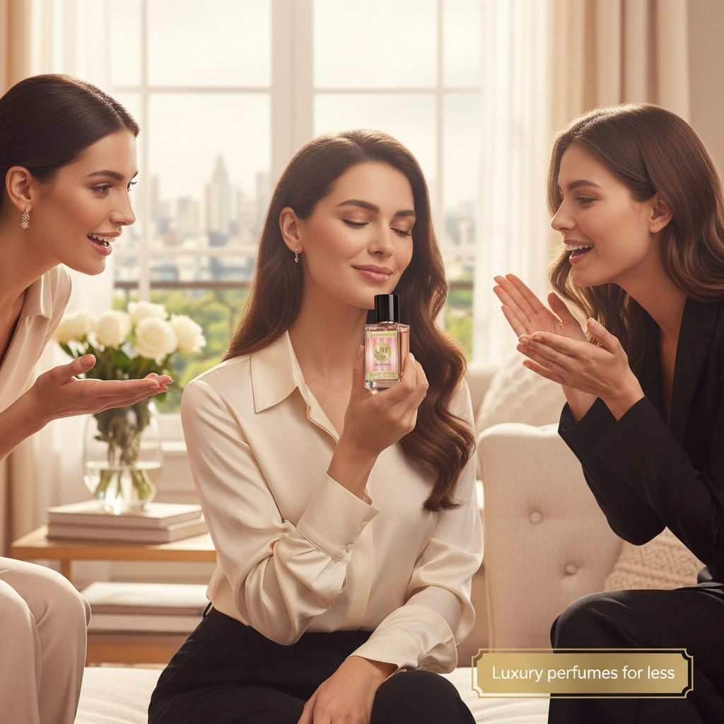 Jeanmishel JM 129 for woman eau de parfum, fruity floral scent with notes of pineapple, passionfruit, vanilla orchid, and peony.