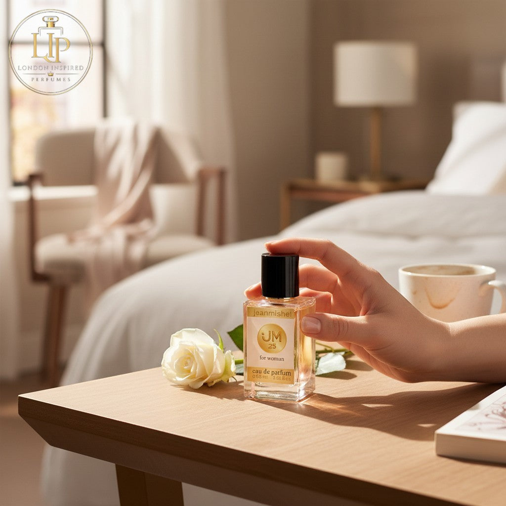 London Inspired Perfumes Jeanmishel Twenty Five eau de parfum for women, 60ml. Fruity, floral, aquatic scent.