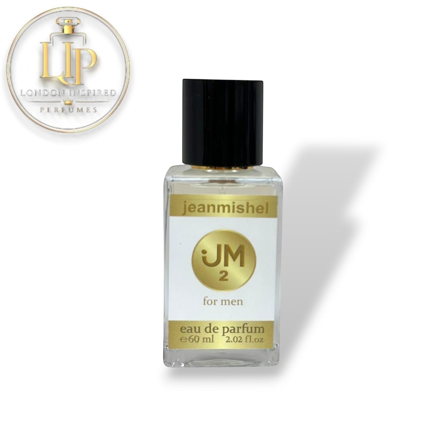 London Inspired Perfumes Jeanmishel JM 2 for Men Eau de Parfum 60ml bottle with black cap.