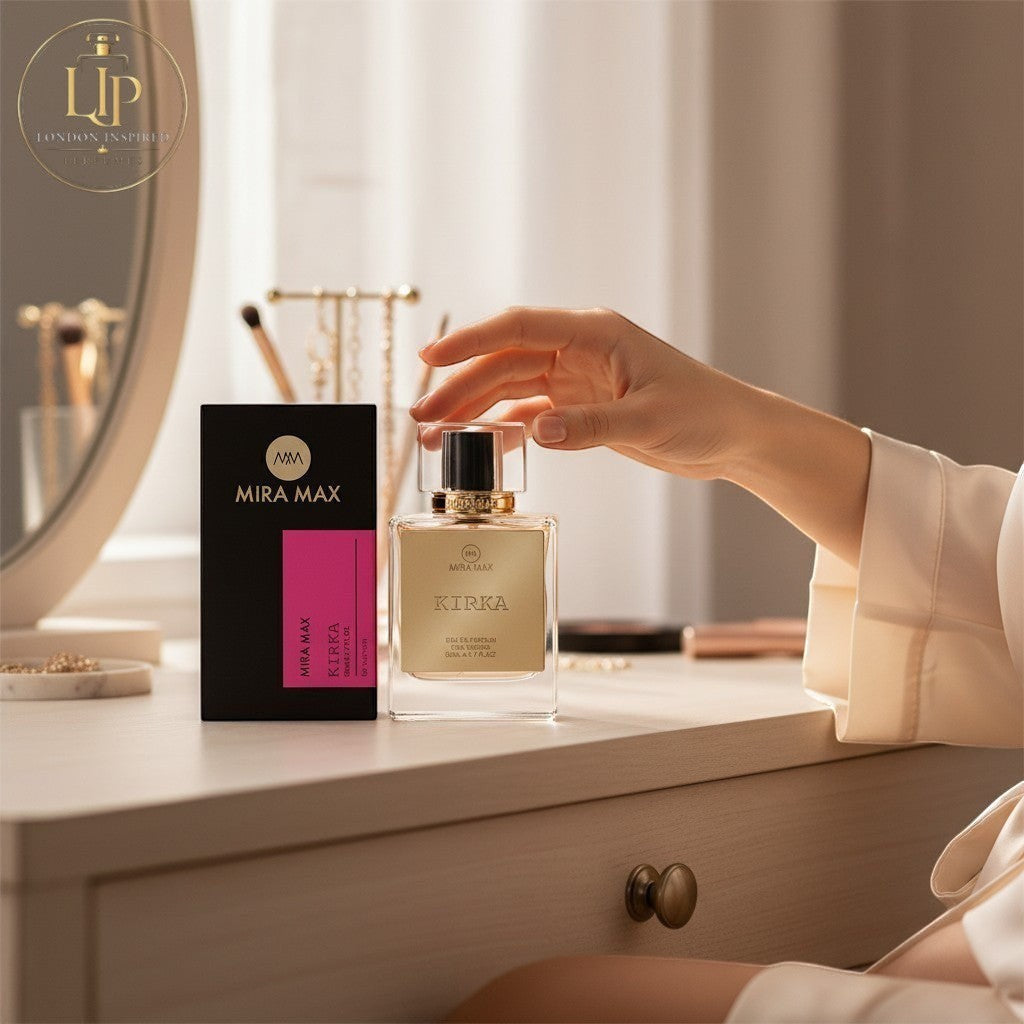London Inspired Perfumes KIRKA Mira Max 50ml Eau de Parfum for women, fruity chypre fragrance.