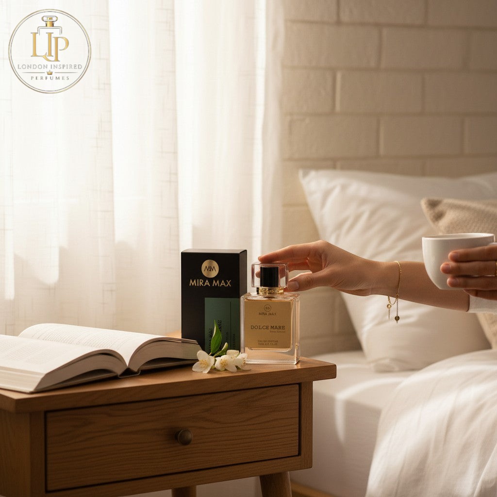 London Inspired Perfumes Mira Max Dolce Mare 50ml Eau de Parfum, a fresh aquatic fougere scent.