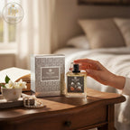 London Inspired Perfumes SECRET WHISPER TAJ Max Eau de Parfum 100ml bottle and box with grey geometric pattern.