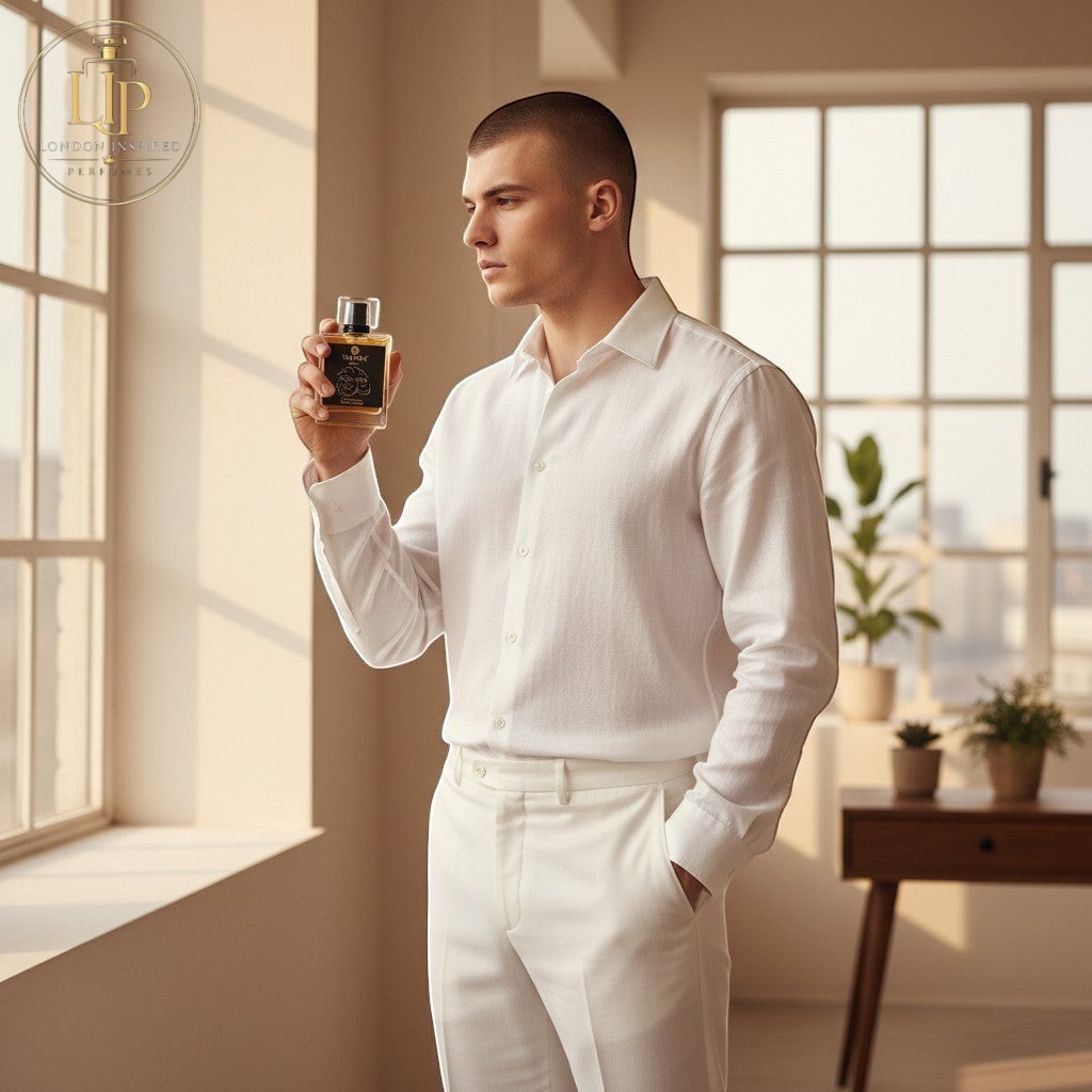 London Inspired Perfumes TAJ Max AQUA OUD Eau de Parfum 100ml unisex woody leather fragrance with patchouli notes.