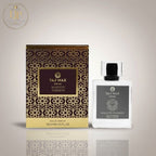 London Inspired Perfumes TAJ Max Majestic Passion Eau de Parfum 100ml bottle and box with gold geometric pattern.