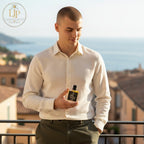 London Inspired Perfumes TWO HEARTS TAJ Max Eau de Parfum for unisex, woody fougere scent with green notes, hemp, coffee, tobacco, agarwood, and incense.