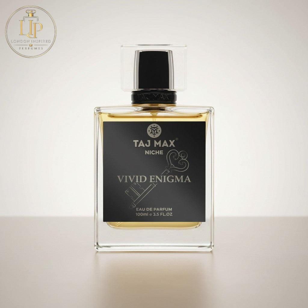 London Inspired Perfumes TAJ Max Vivid Enigma Eau de Parfum for women and men, 100ml bottle.