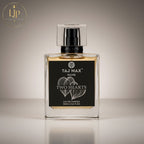 London Inspired Perfumes TWO HEARTS TAJ Max Eau de Parfum for unisex, woody fougere scent with green notes, hemp, coffee, tobacco, agarwood, and incense.